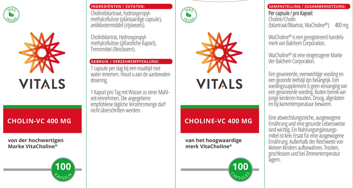 Vitals Choline-VC 400 – Vitals, 100 capsules