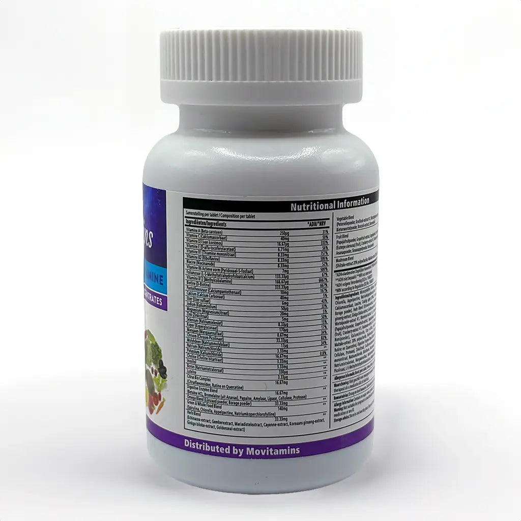 Natuurlijke Multivitamine – Movitamins, 90 tabletten
