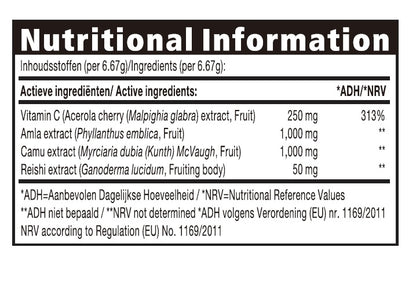 Natuurlijke Vitamine C poeder 200 gram – Movitamins, 200 gram poeder