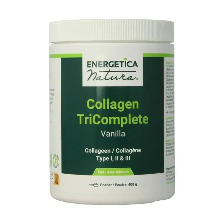Collagen TriComplete 400g Poeder - Vanille – Energetica Natura, 400 gram poeder