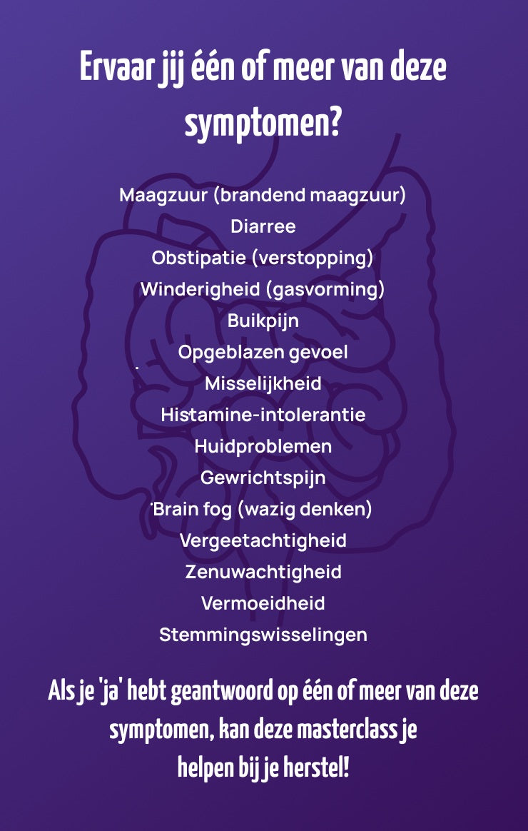 Ervaar jij één of meer van deze symptomen? Een lijst met darm- en andere klachten