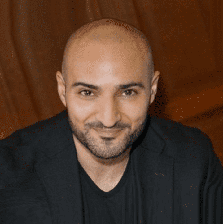 Portret van Mohammed Boulahrir